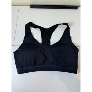 All in Motion Sports Bra Women Medium Black Racerback Stretch Activewear
